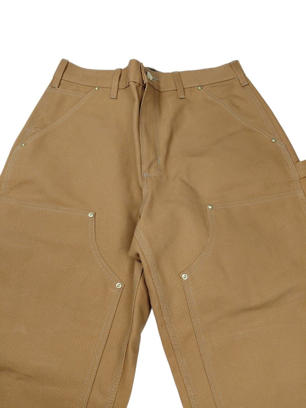 Carhartt B01 USA Men's Brown Loose Fit Double Knee Front Carpenter Jeans 31x32